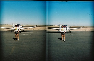 stereo-3D L+R parallel-eye Loreo -- Adam and N4372J at Marana Airport (AVQ)