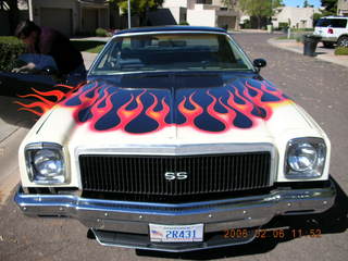 Sean's El Camino with flames