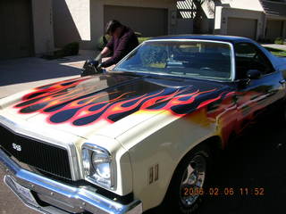 Sean's El Camino with flames