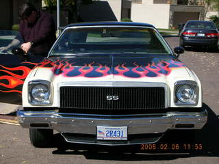 Sean's El Camino with flames