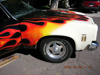 Sean's El Camino with flames