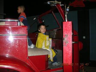 Gaby at the Hall of Flame Museum