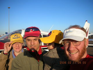 281 5qb. Betsy, Ivan, Gaby, Adam at the airport