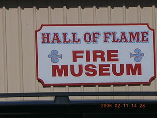 Gaby at the Hall of Flame Museum