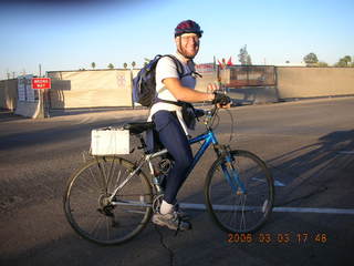 Adam and radio box on back of bike