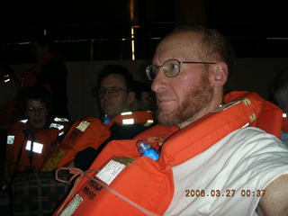 2006 eclipse trip -- lifejacket-muster drill -- Adam