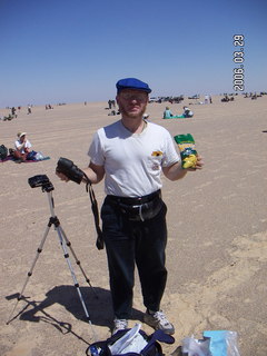 2006 eclipse trip -- Sahara Desert eclipse site -- Adam