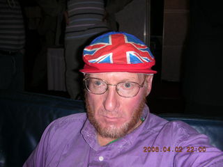 2006 eclipse trip -- Adam with British cap