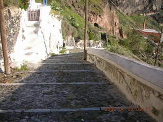 2006 eclipse trip -- Santorini going down to port -- stairs