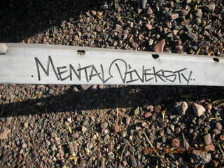 Strange graffiti on Pima Road in the morning