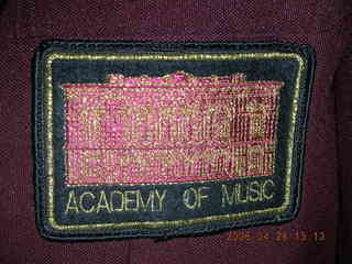 Academy of Music jacket label