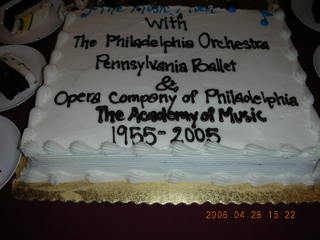 Academy of Music cake for Craig Williams