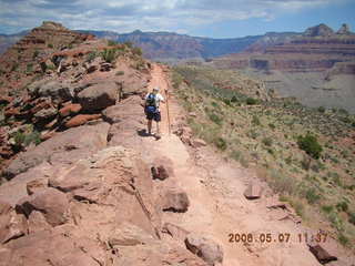 view from South Kaibab trail -- O'Neal Butte -- Greg hiking