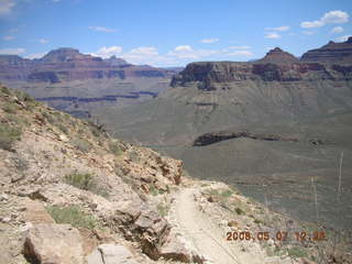 view from South Kaibab trail -- Skeleton Point sign -- Adam