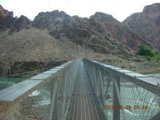 view from Bright Angel trail -- Silver Bridge -- Mighty Colorado River