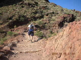 view from Bright Angel trail -- Greg hiking