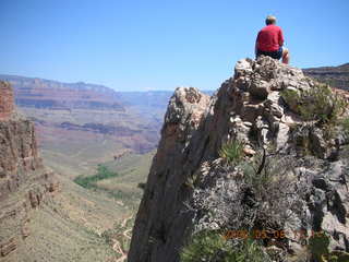 trail from Plateau Point -- mule and rider