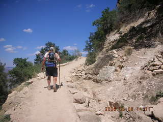 view from Bright Angel trail -- Greg hiking