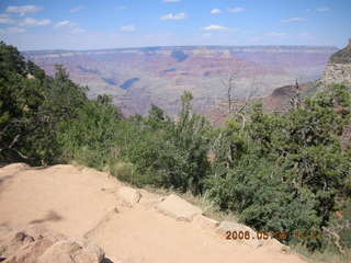 view from Bright Angel trail -- Greg hiking