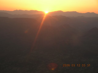 Sunrise flying to Flagstaff
