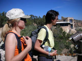 Sabine and Ines at Bright Angel Lodge