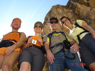 T.R. -- Adam, Sabine, Thomas, Ines seen from below on Bright Angel trail