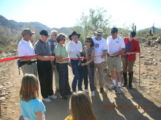 Lost Dog Wash trailhead ceremony -- ribbon cutting