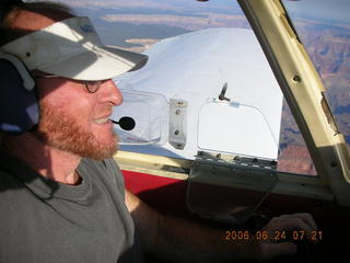 Adam flying over the Grand Canyon