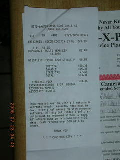 oldpassport Zambia receipt