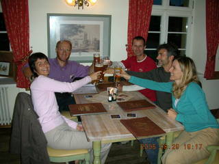 dinner in Schwetzingen -- Ines, Adam, Thomas R. Thomas V., Sabine -- Germany