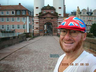 morning run in Heidelberg -- bridge to castle -- Adam -- Germany