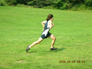 CHS XC -- varsity runner stretching