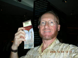 Venetian Hotel -- Adam and the Blue Man group ticket