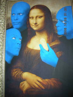 Mona Lisa with the Blue Man group