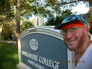 405 5y8. Swarthmore run -- Adam at college entrance