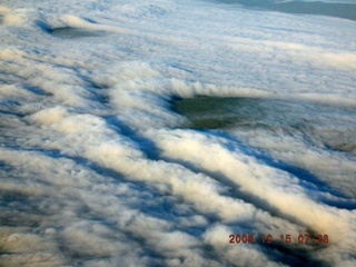 aerial -- clouds near the south rim