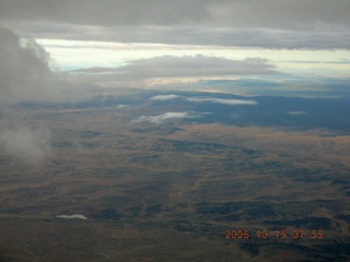 517 5yf. aerial -- clouds over the Grand Canyon