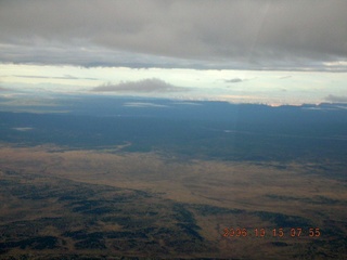 518 5yf. aerial -- clouds over the Grand Canyon