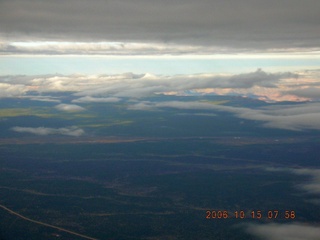 521 5yf. aerial -- clouds over the Grand Canyon