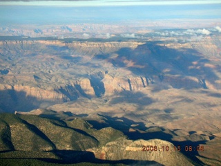 524 5yf. aerial -- clouds in the Grand Canyon