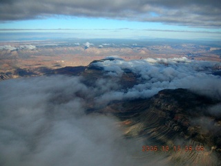 530 5yf. aerial -- clouds in the Grand Canyon