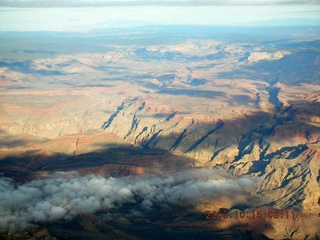 542 5yf. aerial -- clouds in the Grand Canyon