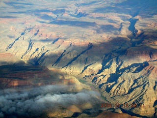 543 5yf. aerial -- clouds in the Grand Canyon