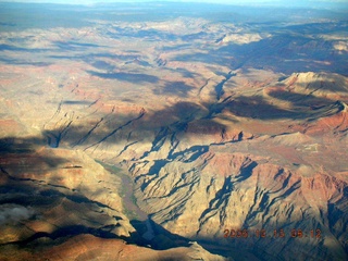 aerial -- clouds in the Grand Canyon