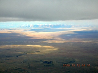 aerial -- south Utah with Bryce in the distance