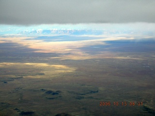 aerial -- clouds in the Grand Canyon