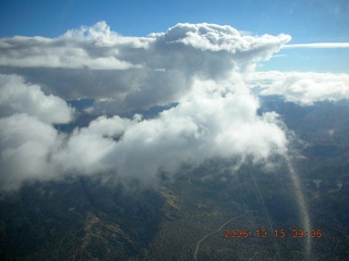 aerial -- Bryce Canyon area with clouds