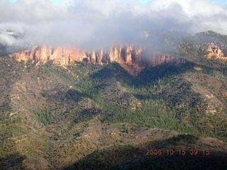 aerial -- Bryce Canyon with clouds