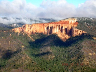 aerial -- Bryce Canyon area with clouds