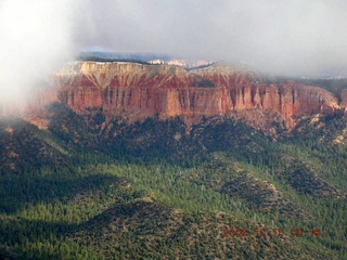 aerial -- Bryce Canyon with clouds